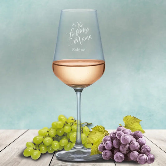 Weinglas mit individueller Gravur für deine Familie oder Freunde - Geschenk zum Muttertag