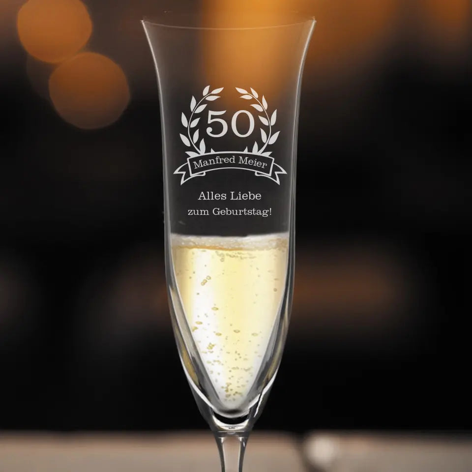 graviertes Sektglas Lámour als zum Geburtstag