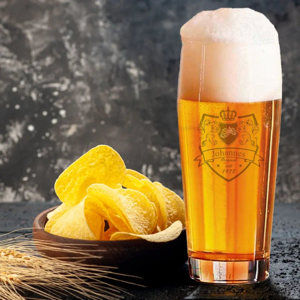 Bierbecher / Bierglas individuell mit deinem Namen graviert