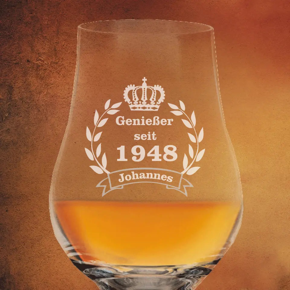 Graviertes Nosing Whisky- Glas zum Geburtstag