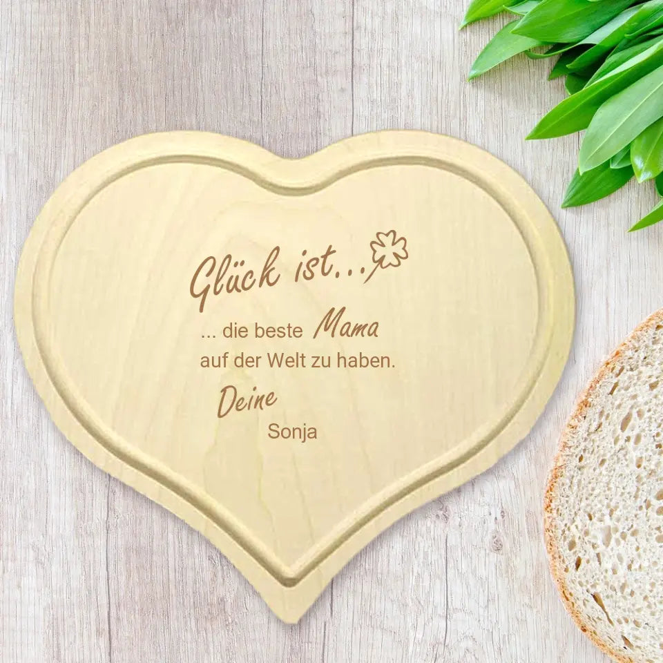 Persönliches Holzbrettchen / Herzbrett mit Gravur als individuelles