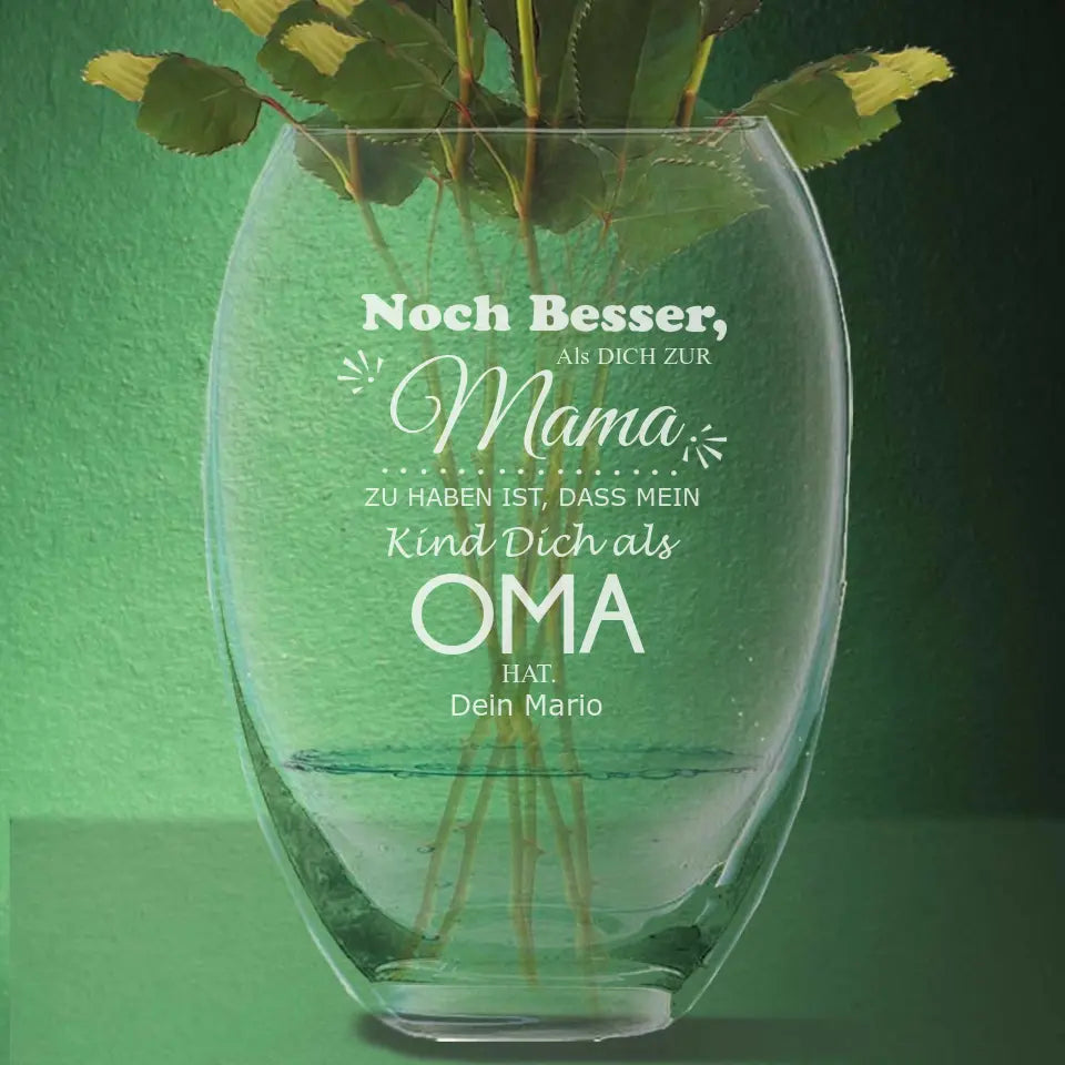 Individuelle Vase mit Gravur - Noch besser als...