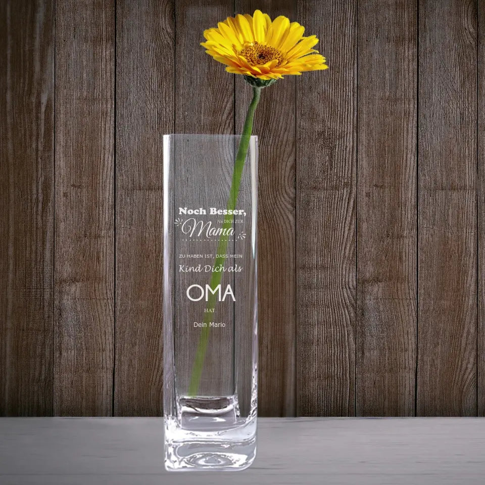 Moderne Vase von Leonardo mit individueller Gravur zum Muttertag