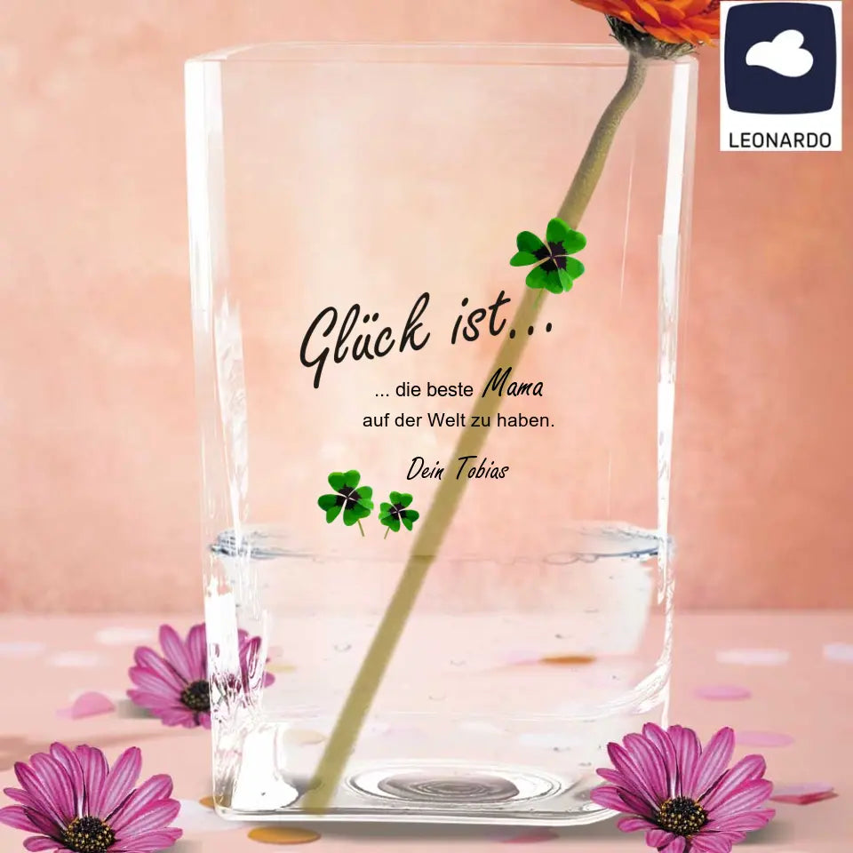 Vase von Leonardo mit persönlichem Druck - Geschenk zum Muttertag