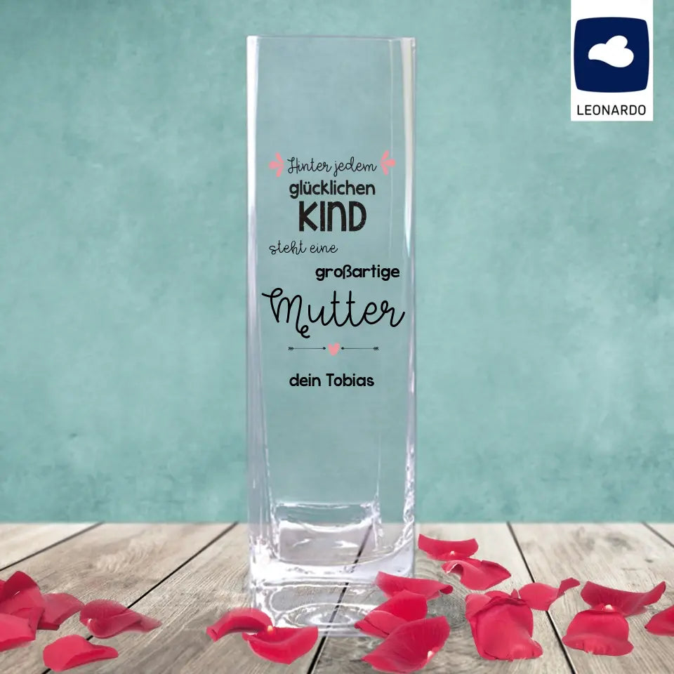 Elegante Vase von Leonardo ganz individuell bedruckt - tolle Geschenkidee
