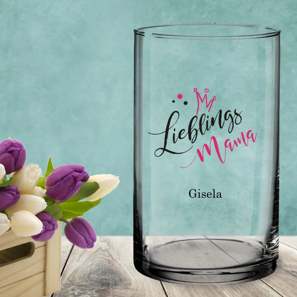 Bedruckte Vase Leonardo für deinen Lieblings-Menschen