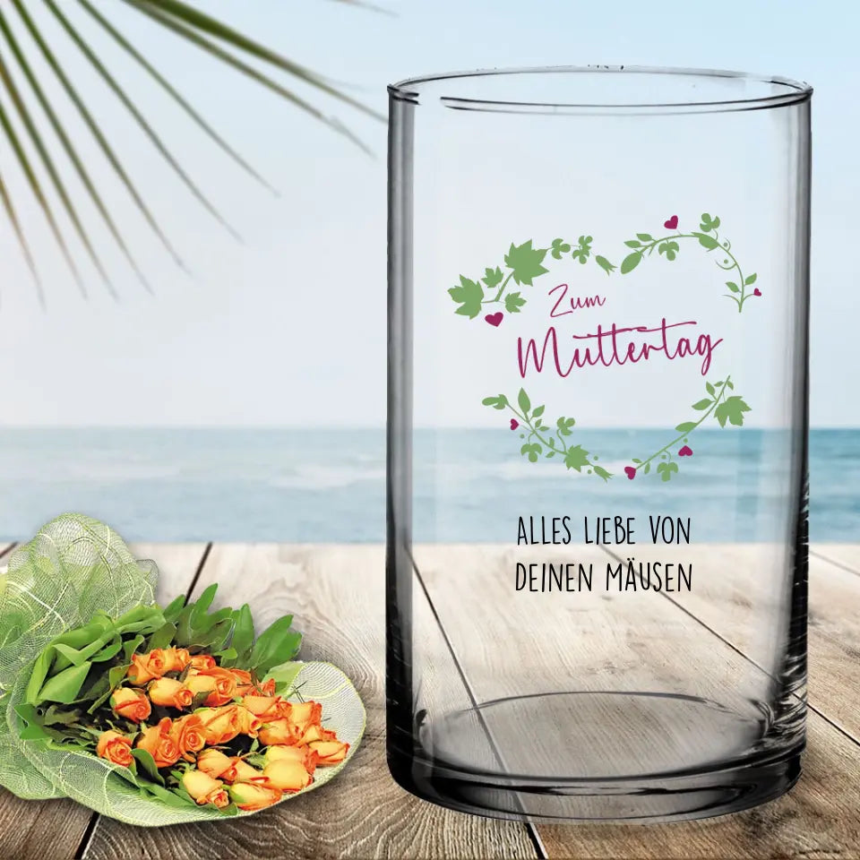 Vase individuell bedruckt zum Muttertag