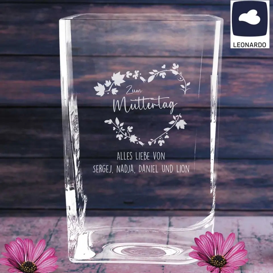 Vase von Leonardo für deine Mama mit Wunschgravur - Geschenk zum Muttertag