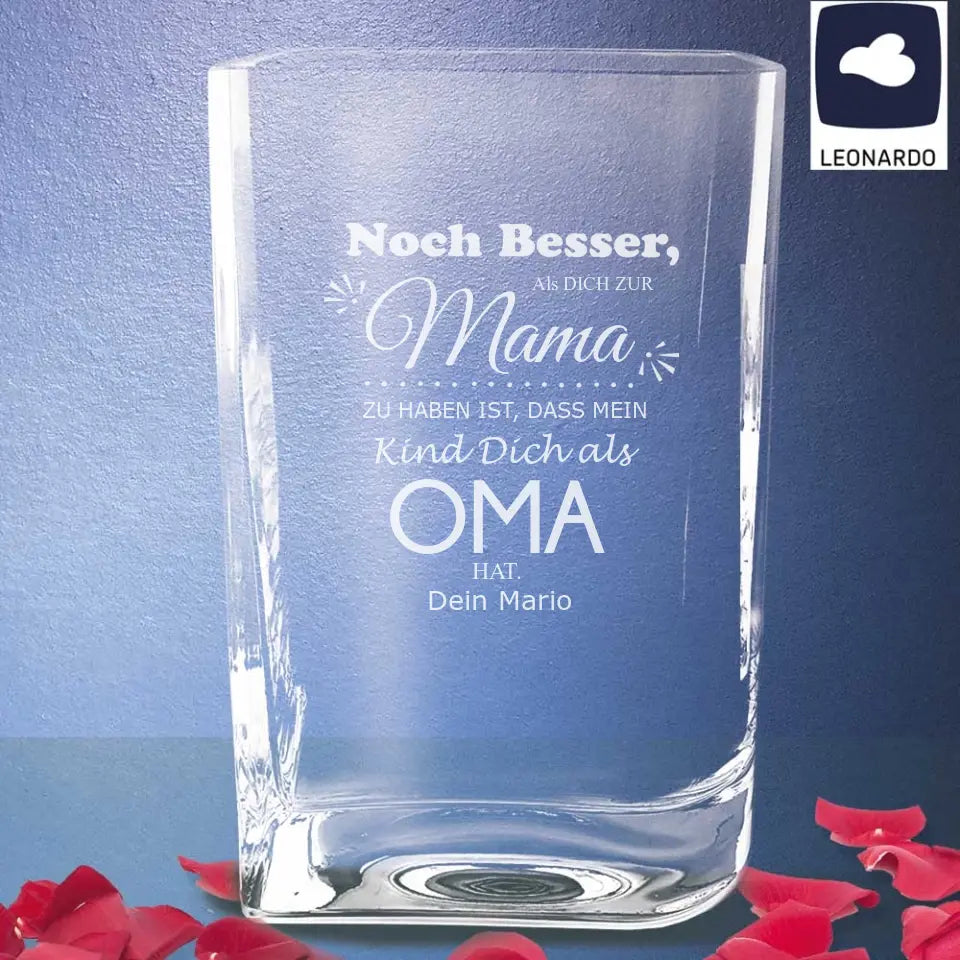 Leonardo Vase mit Gravur - Noch besser als