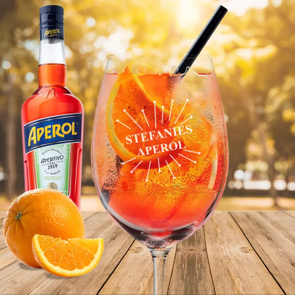 Aperol Spritz Glas mit Gravur deines Namens