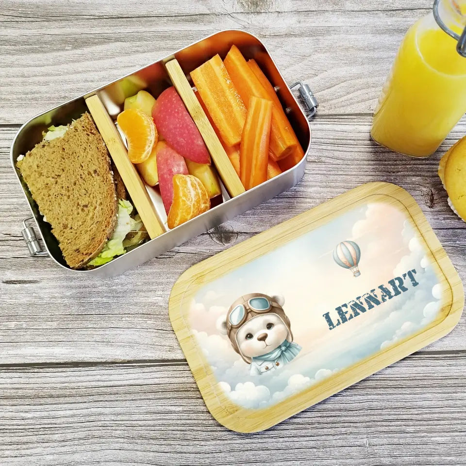 Lunchbox Edelstahl für Kindergarten - individuell bedruckt