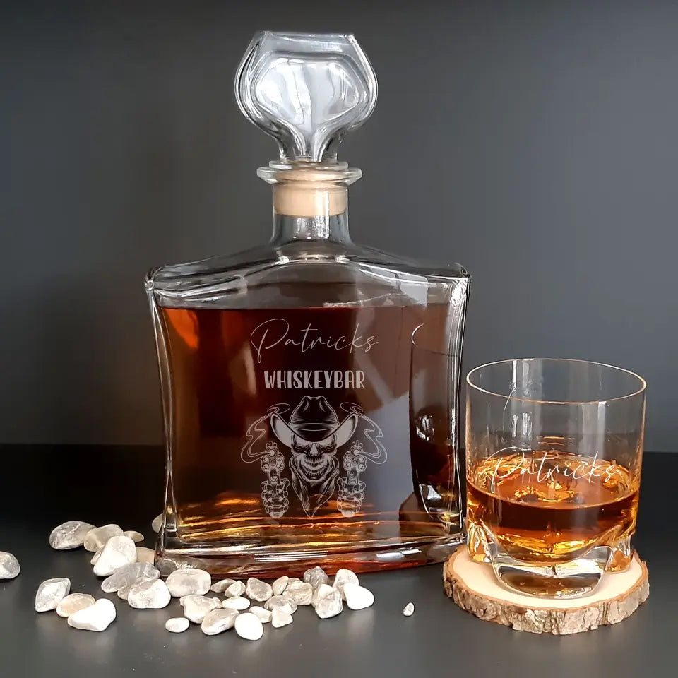 Individuell bedrucktes Whisky Geschenkset mit Wunschtext