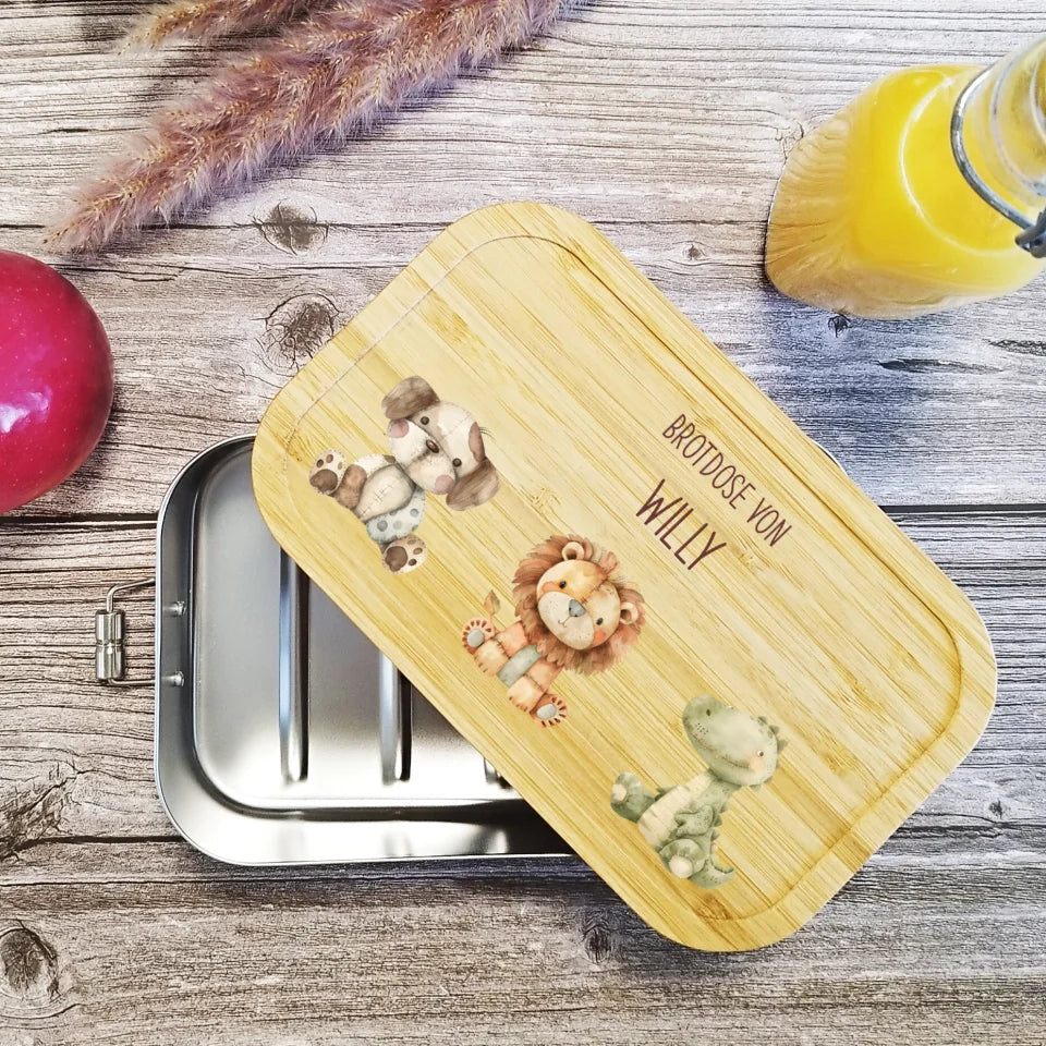 Individuelle Brotdose, Lunchbox für Kinder mit Namen bedruckt