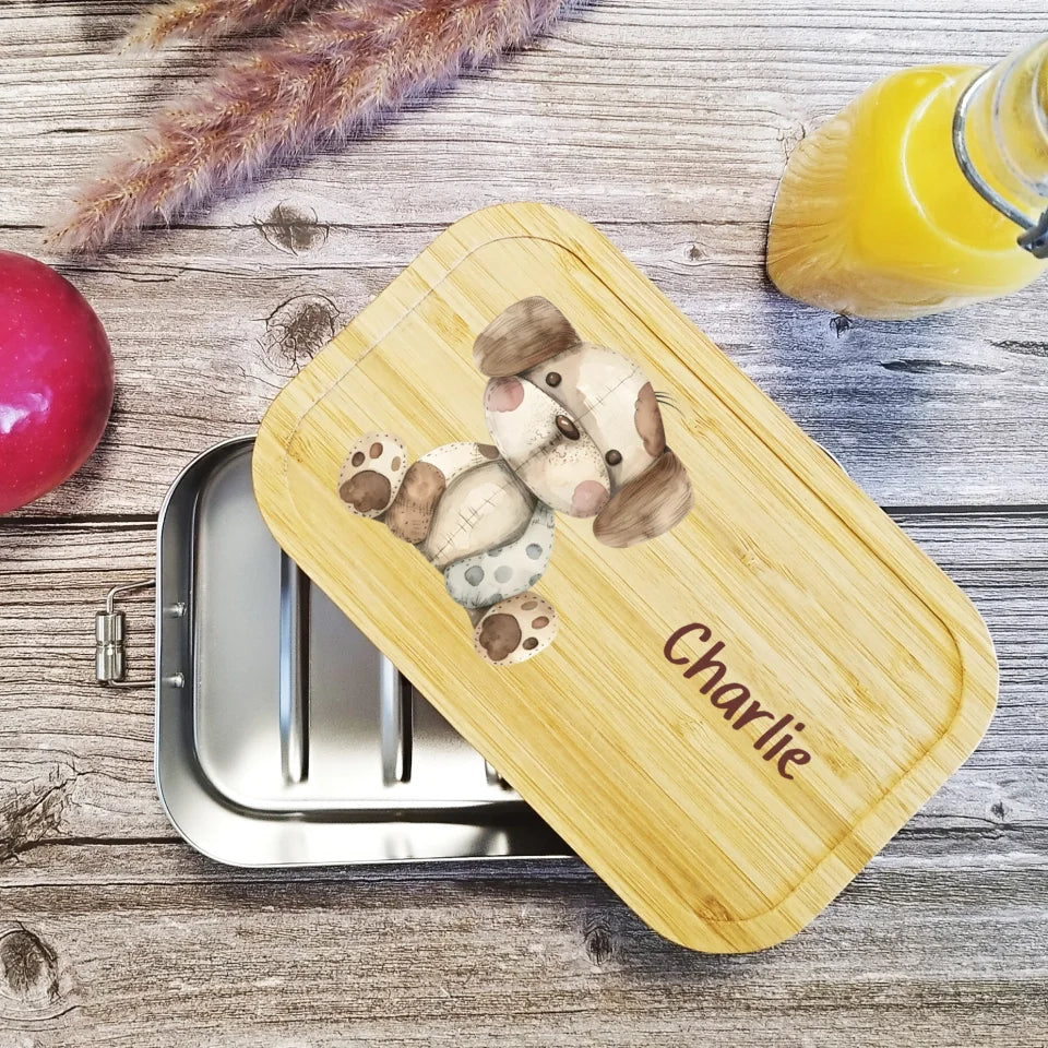 Kinder Brotdose, Lunchbox Edelstahl mit Tieren individuell bedruckt