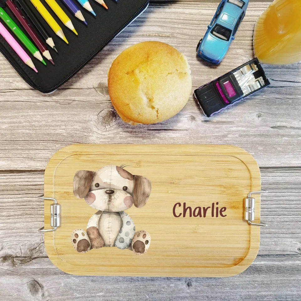 Kinder Brotdose, Lunchbox Edelstahl mit Tieren individuell bedruckt