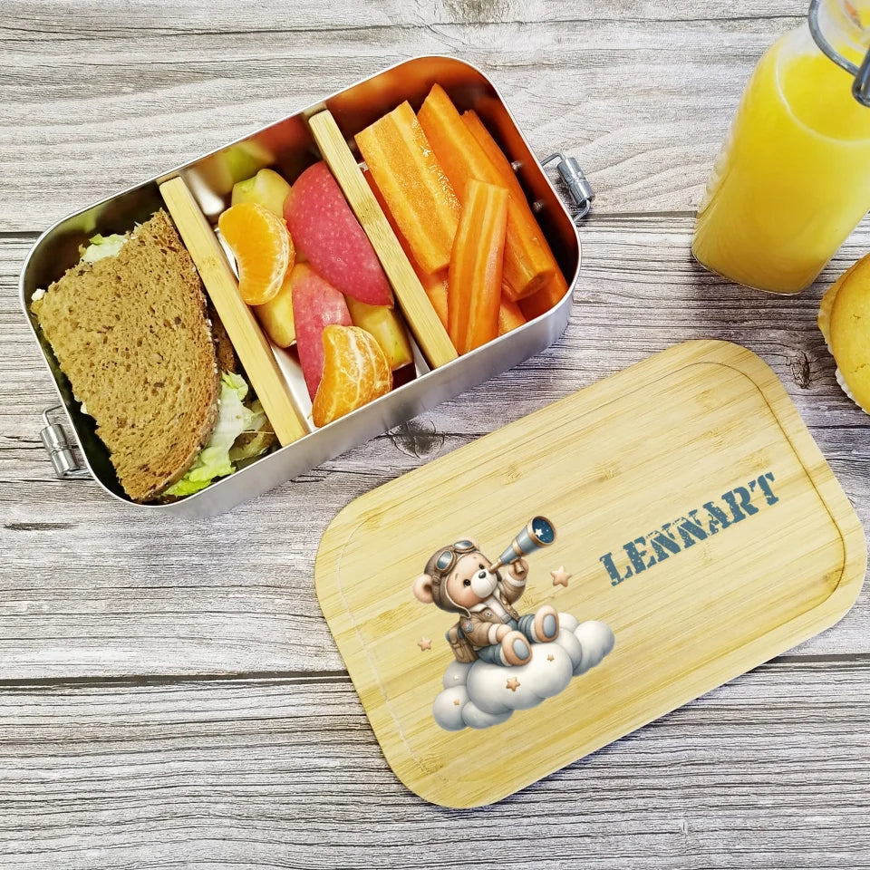 Brotdose, Lunchbox Edelstahl für die Kita - individuell bedruckt