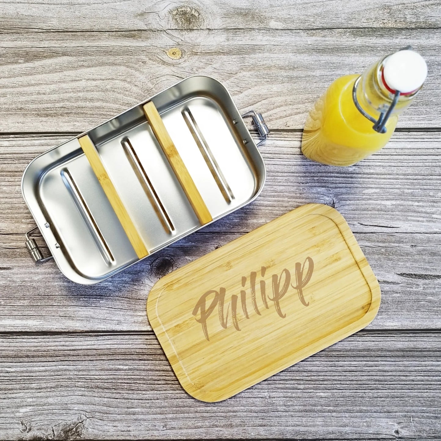 Brotdose, Lunchbox mit Namen graviert
