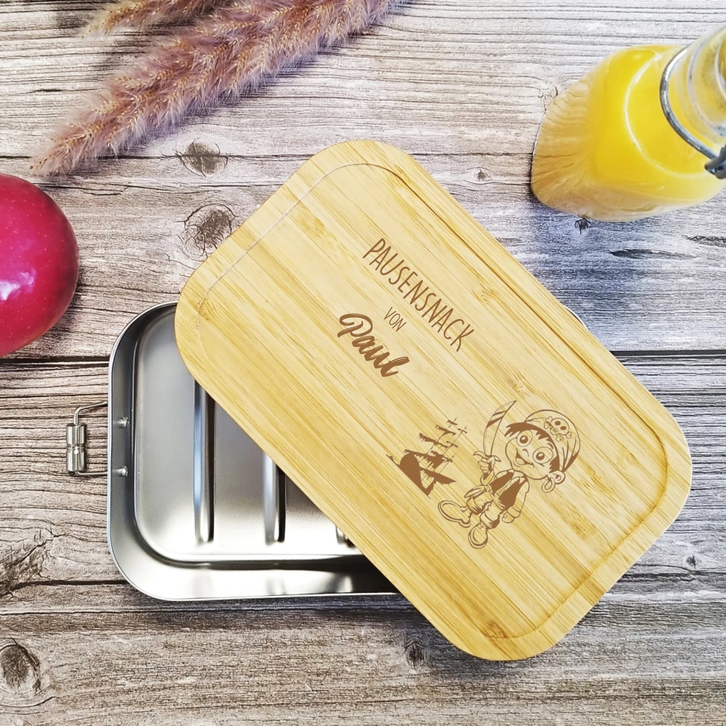 Gravierte Brotdose - Lunchbox für Kinder mit Name