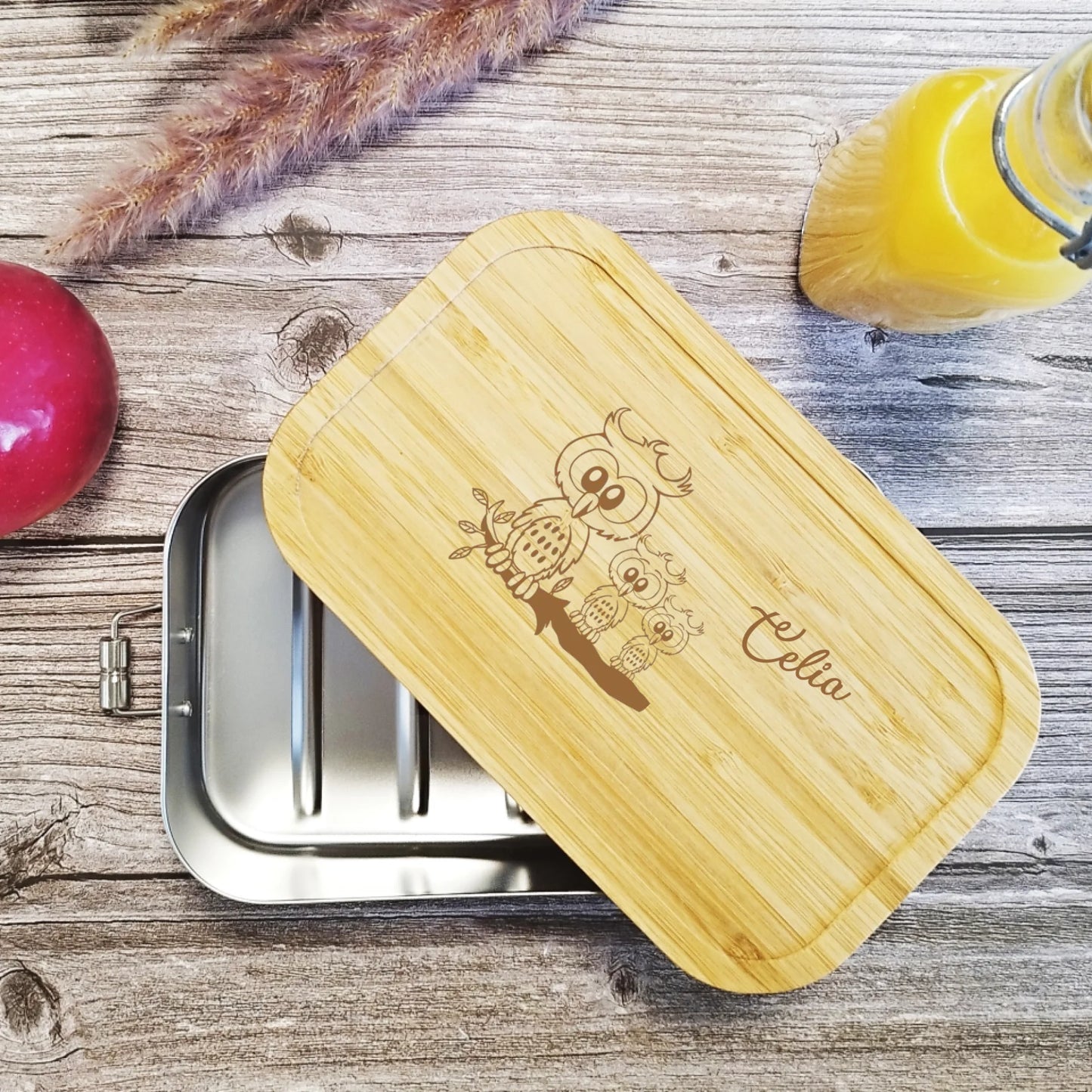 Individuell gravierte Brotdose | Lunchbox mit Name