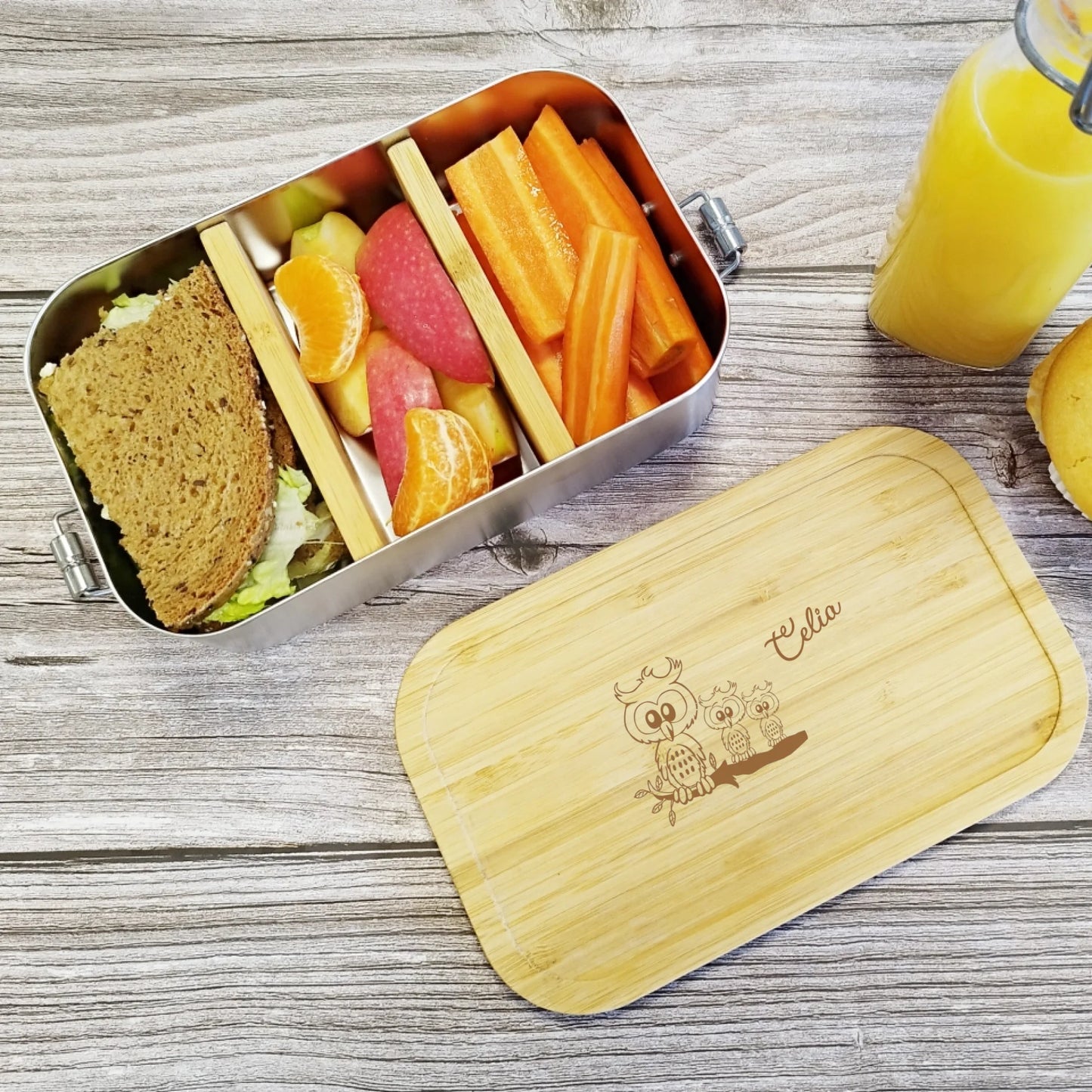 Individuell gravierte Brotdose | Lunchbox mit Name