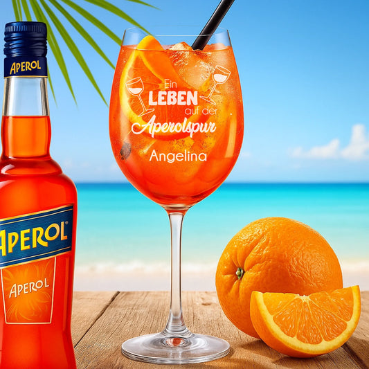 Dein persönliches Aperol Spritz Glas mit deinem Wunschnamen