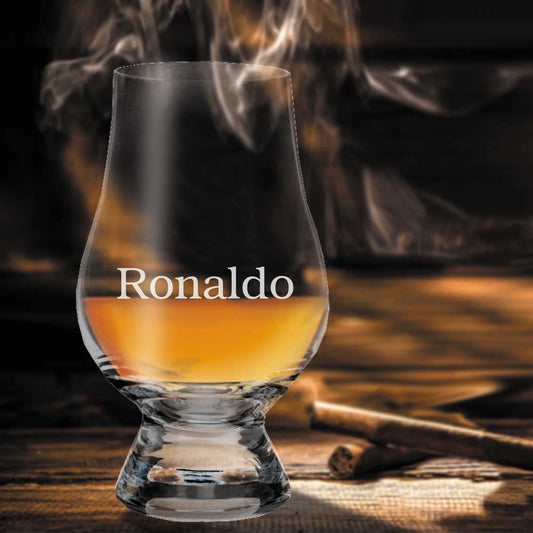Whiskyglas / Nosinglas Glencairn mit deinem Namen graviert