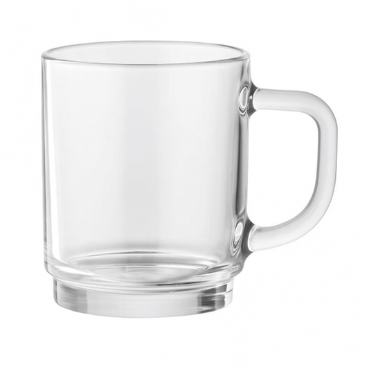 Glastasse mit Eichstrich und Gravur deines Logos