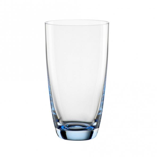 Trinkglas / Saftglas Colori mit Gravur deines Logos - blau