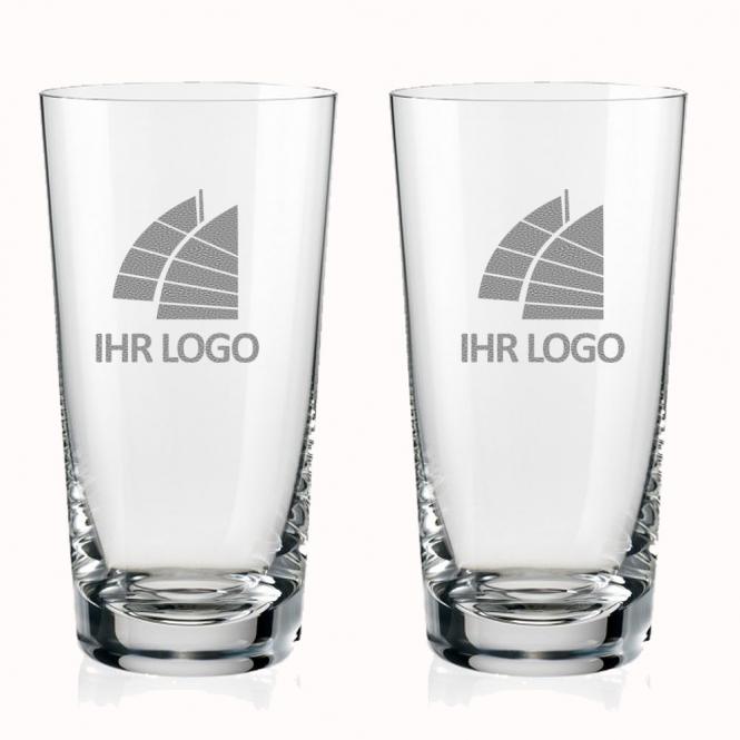 Latte Macchiato Glas mit Gravur deines Logos / Designs