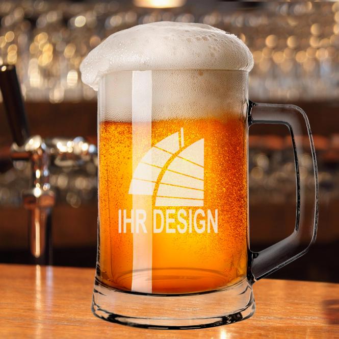 Bierkrug / Bierseidel mit Gravur deines Logos 0,3l