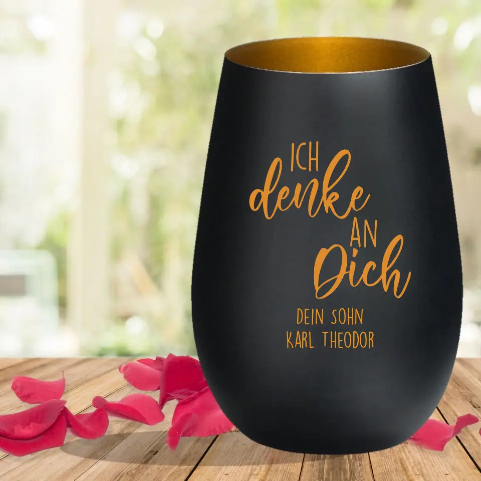 Windlicht für einen Lieblingsmenschen "Ich denke an Dich"