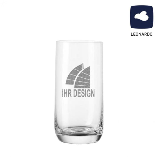 Trinkglas / Longdrinkglas Leonardo mit Gravur deines Logos / Designs 330 ml