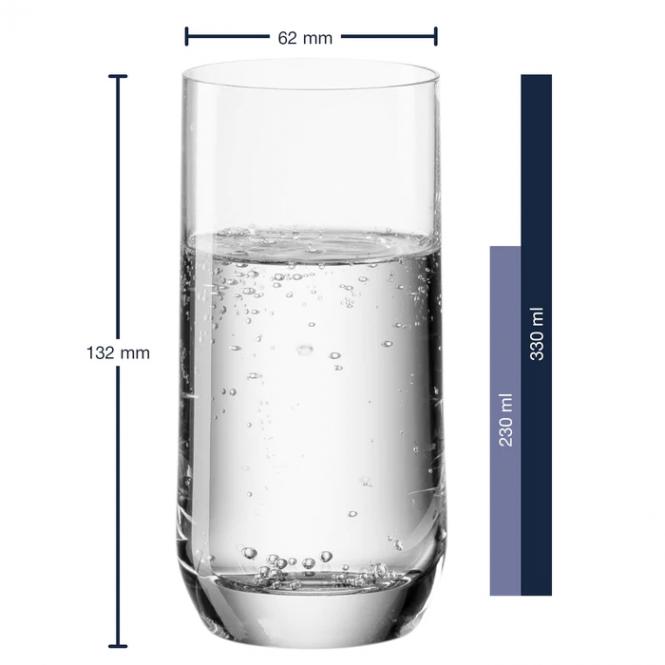 Trinkglas / Longdrinkglas Leonardo mit Gravur deines Logos / Designs 330 ml