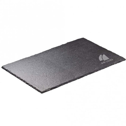 Schieferplatte / Schiefertafel mit Gravur / Fotodruck deines Logos / Designs 30x20 cm