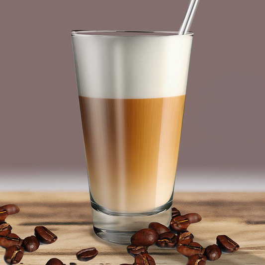 Latte Macchiato Glas mit Gravur deines Logos