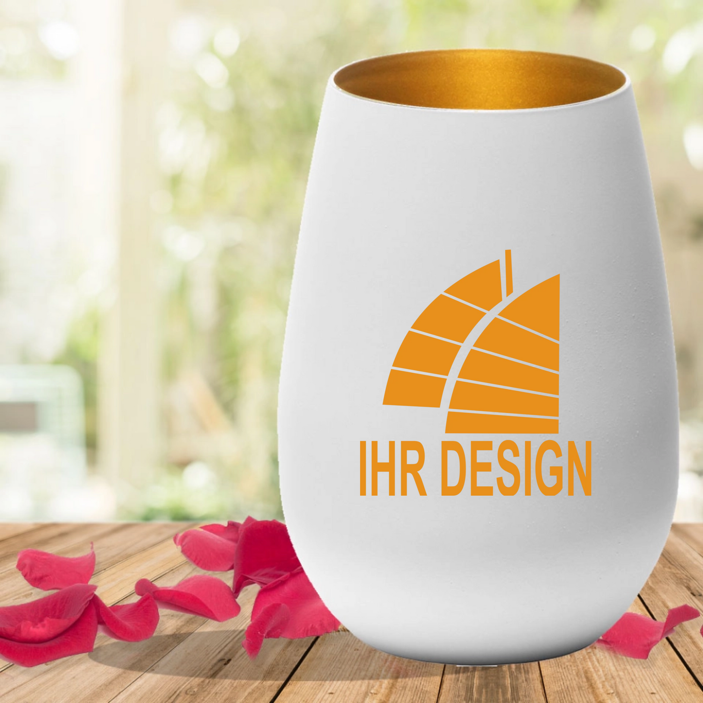 Windlicht / Teelicht mit Gravur deines Logos