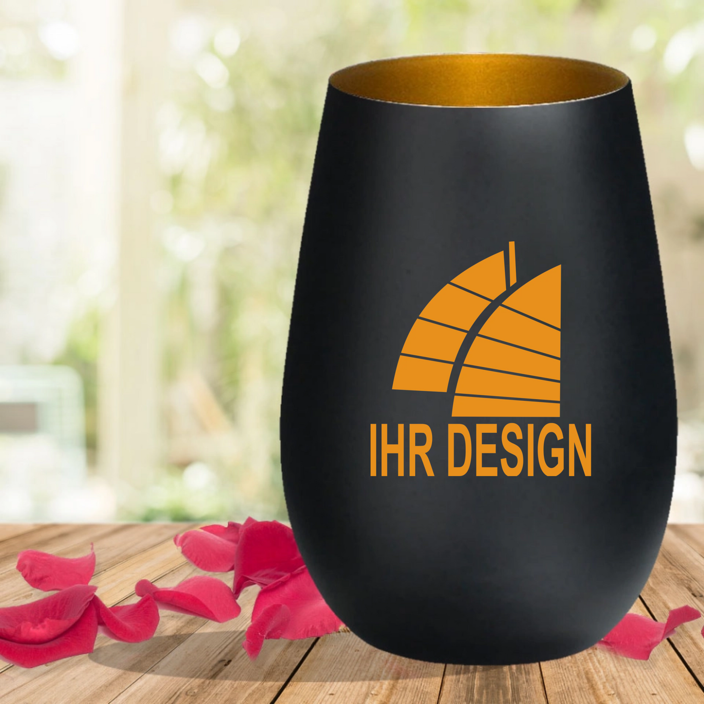 Windlicht / Teelicht mit Gravur deines Logos