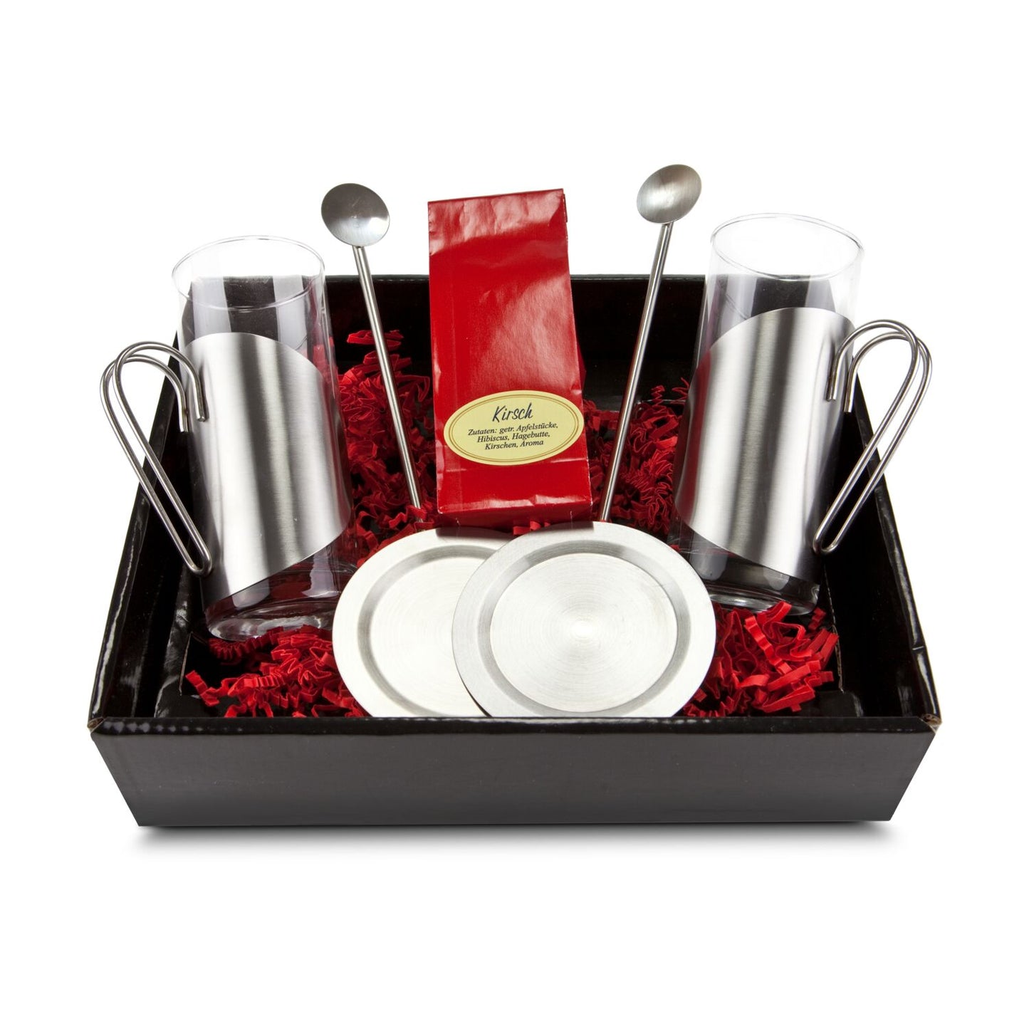 Teegenuss – Geschenkset mit Teegläsern & Kirschtee