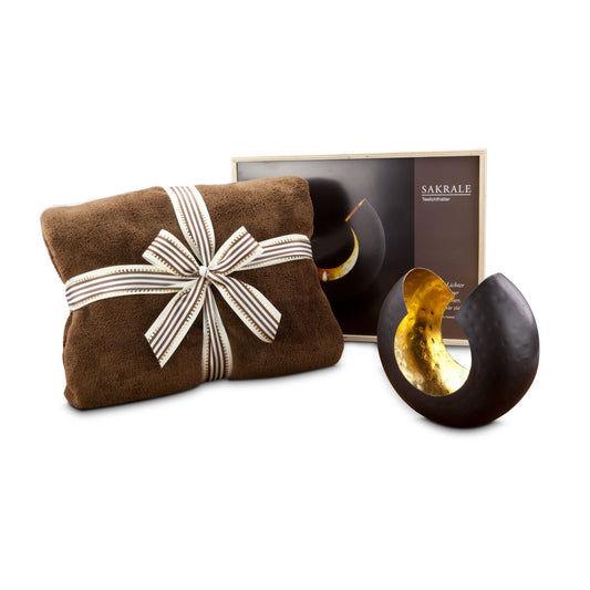 Abendstimmung – Geschenkset mit Fleecedecke & Teelicht