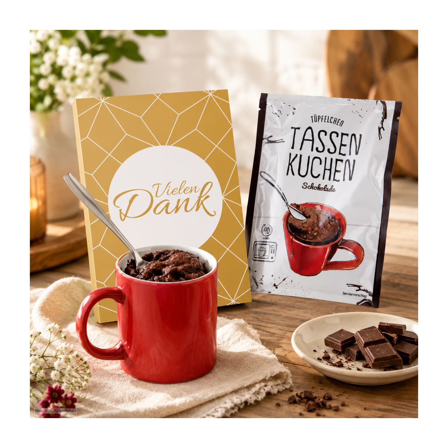 Tassenkuchen Schokolade 70 g, Vielen Dank