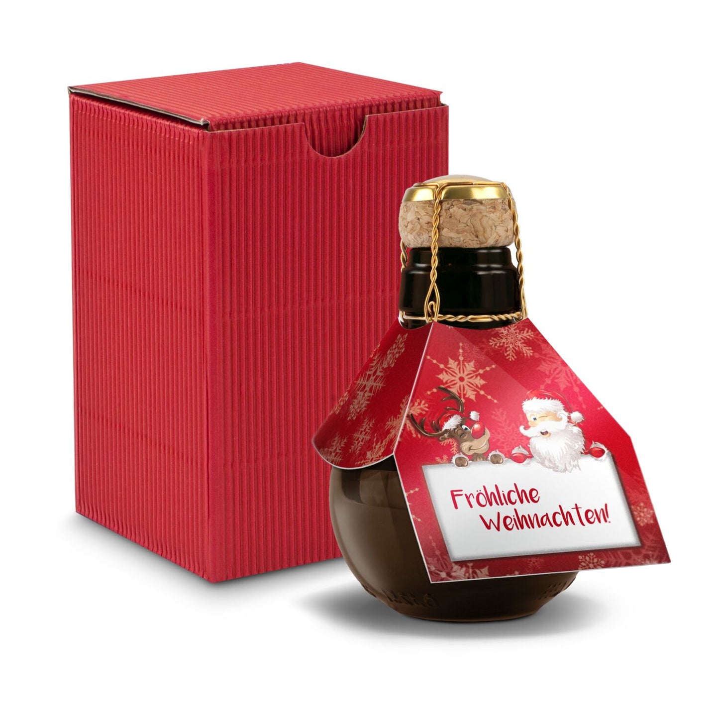 Kleinste Sektflasche: Fröhliche Weihnachten