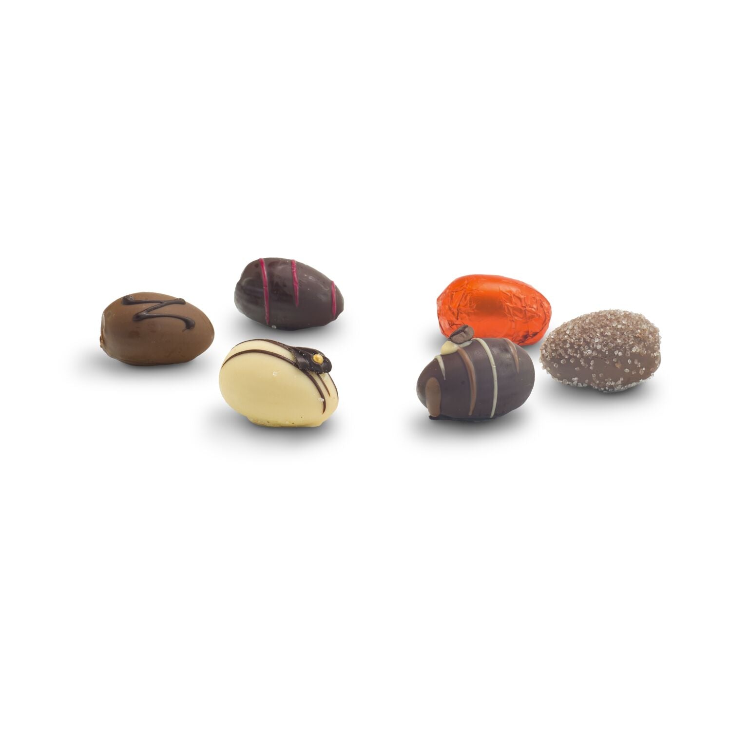 Schokoladen-Pralineneier, 6 Stück, 125 g