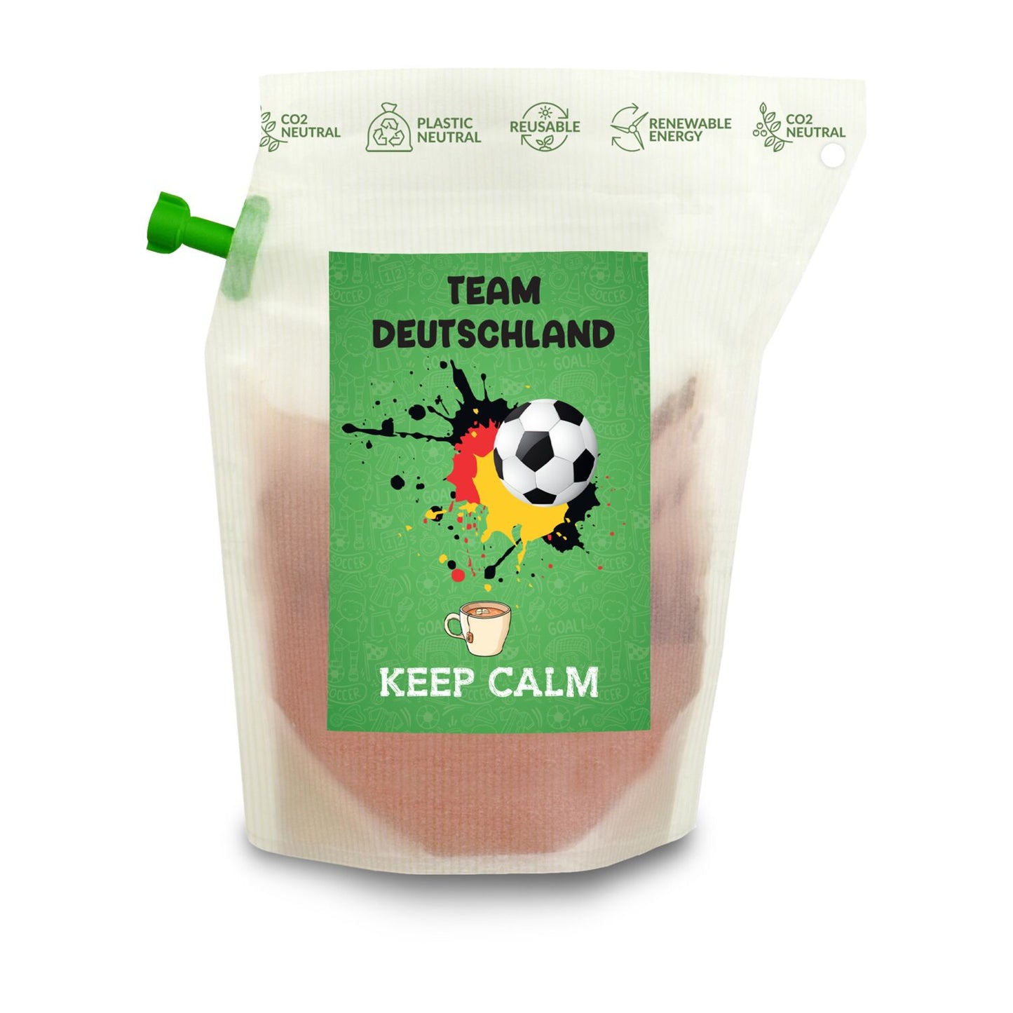 Fußball Team Deutschland Keep Calm, Tee im Brühbeutel