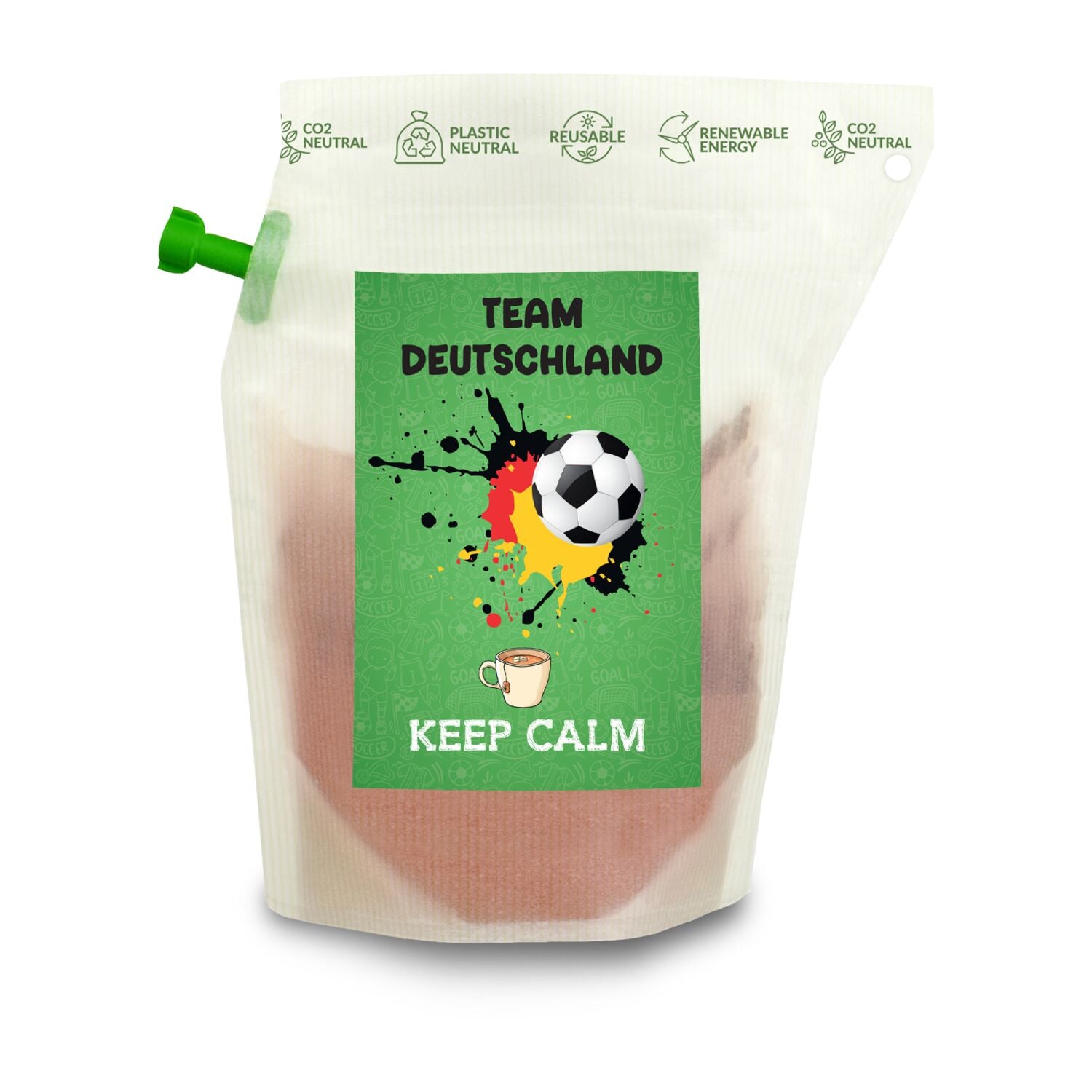 Fußball Team Deutschland Keep Calm, Tee im Brühbeutel