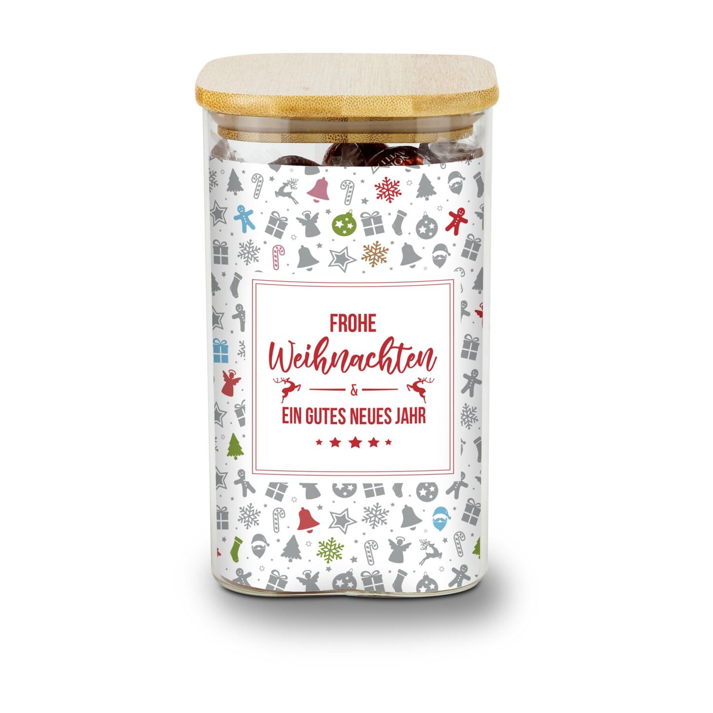 Lindor Team-Glas Frohe Weihnachten mit 35 Lindt Lindorkugeln