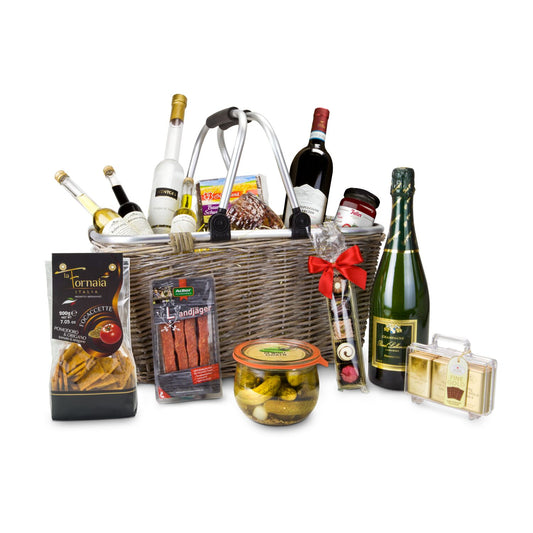 Geschenkkorb XXL - Einkaufskorb mit 14 leckeren Produkten