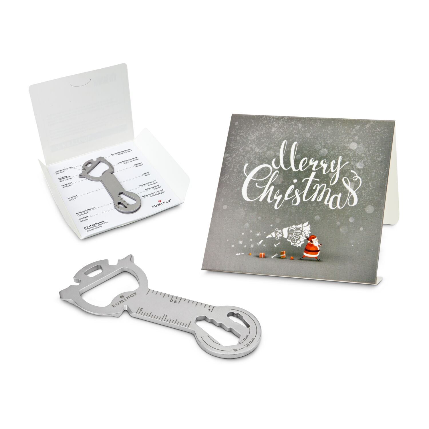 ROMINOX® Key Tool / Multifunktionswerkzeug im Motiv-Mäppchen Merry Christmas