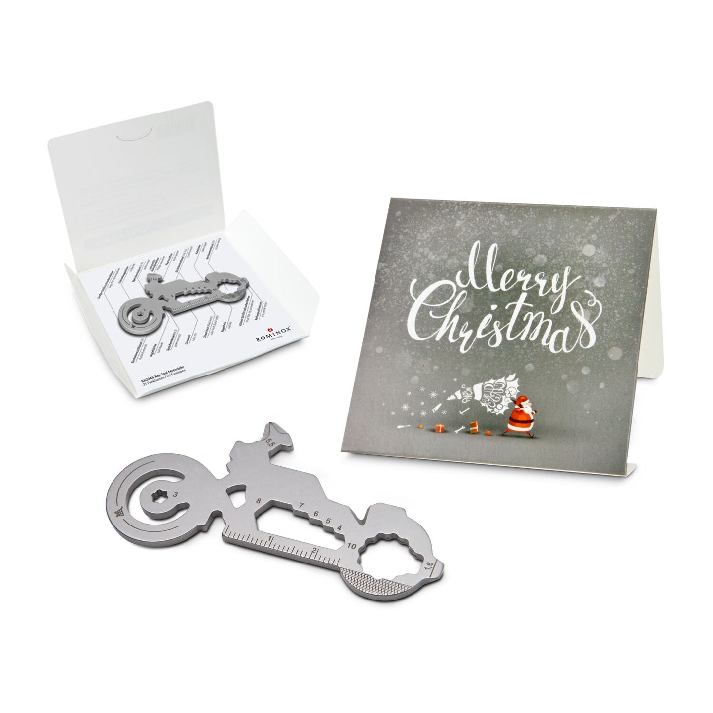 ROMINOX® Key Tool / Multifunktionswerkzeug im Motiv-Mäppchen Merry Christmas