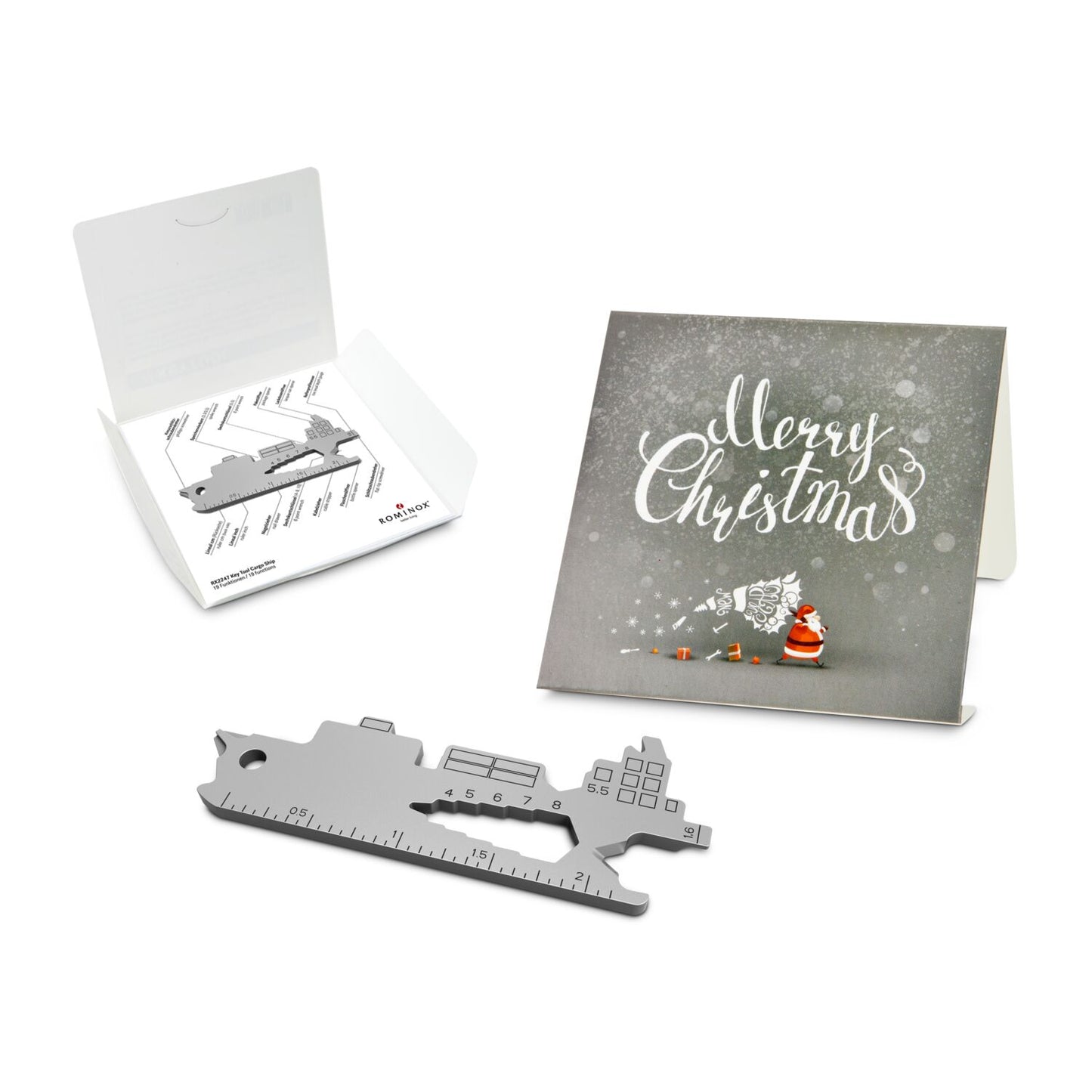 ROMINOX® Key Tool / Multifunktionswerkzeug im Motiv-Mäppchen Merry Christmas