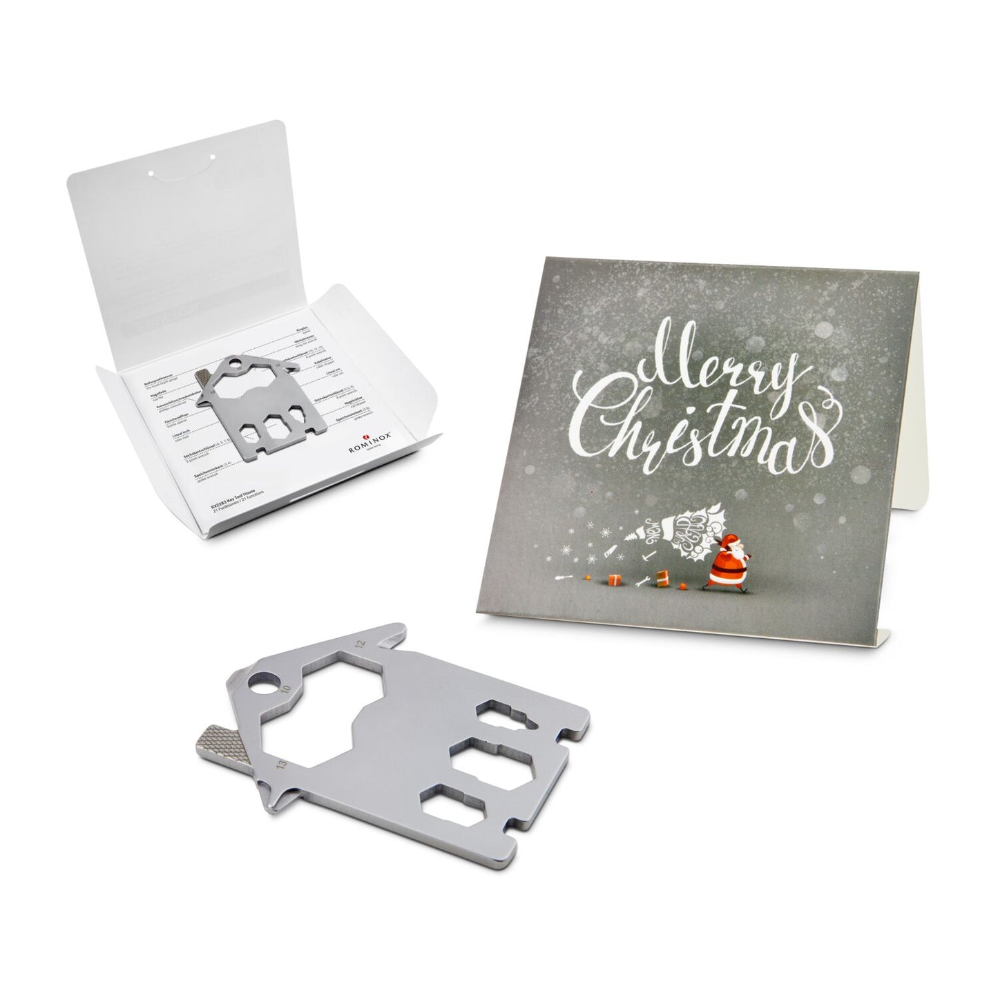 ROMINOX® Key Tool / Multifunktionswerkzeug im Motiv-Mäppchen Merry Christmas